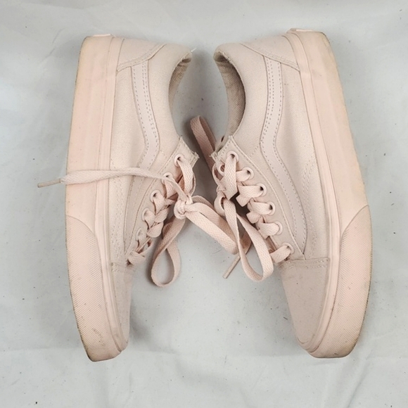 Vans Old Skool Mono Blush Pink Canvas Sneaker - Picture 5 of 10